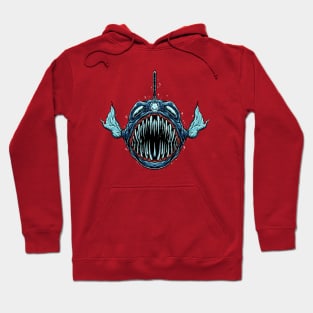 Predator fish with blue light Hoodie